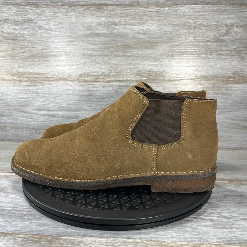 Johnston & Murphy Men's Brown Suede Leather Crepe Sole Chelsea Boots Size 9.5 M